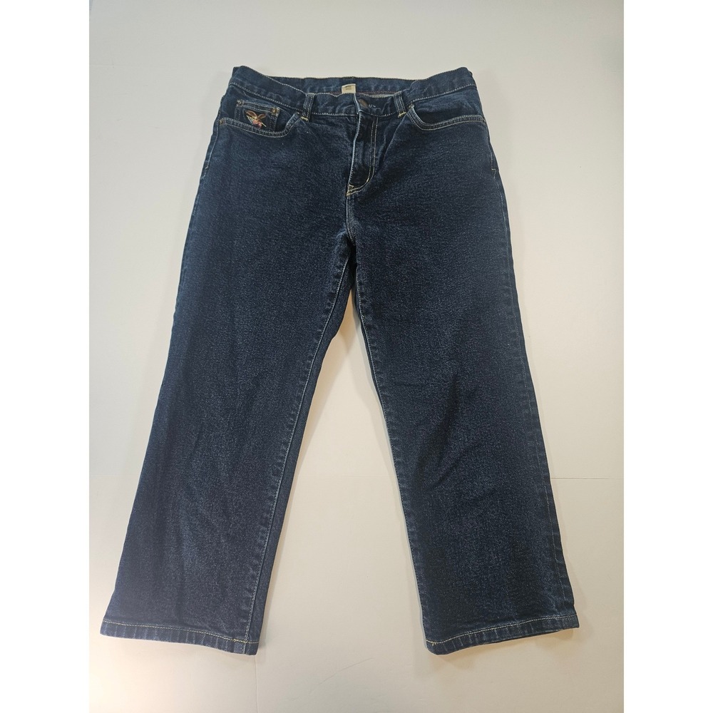 American Living‎ Straight Leg Jeans Womens 4 Dark Wash Denim Eagle Pocket